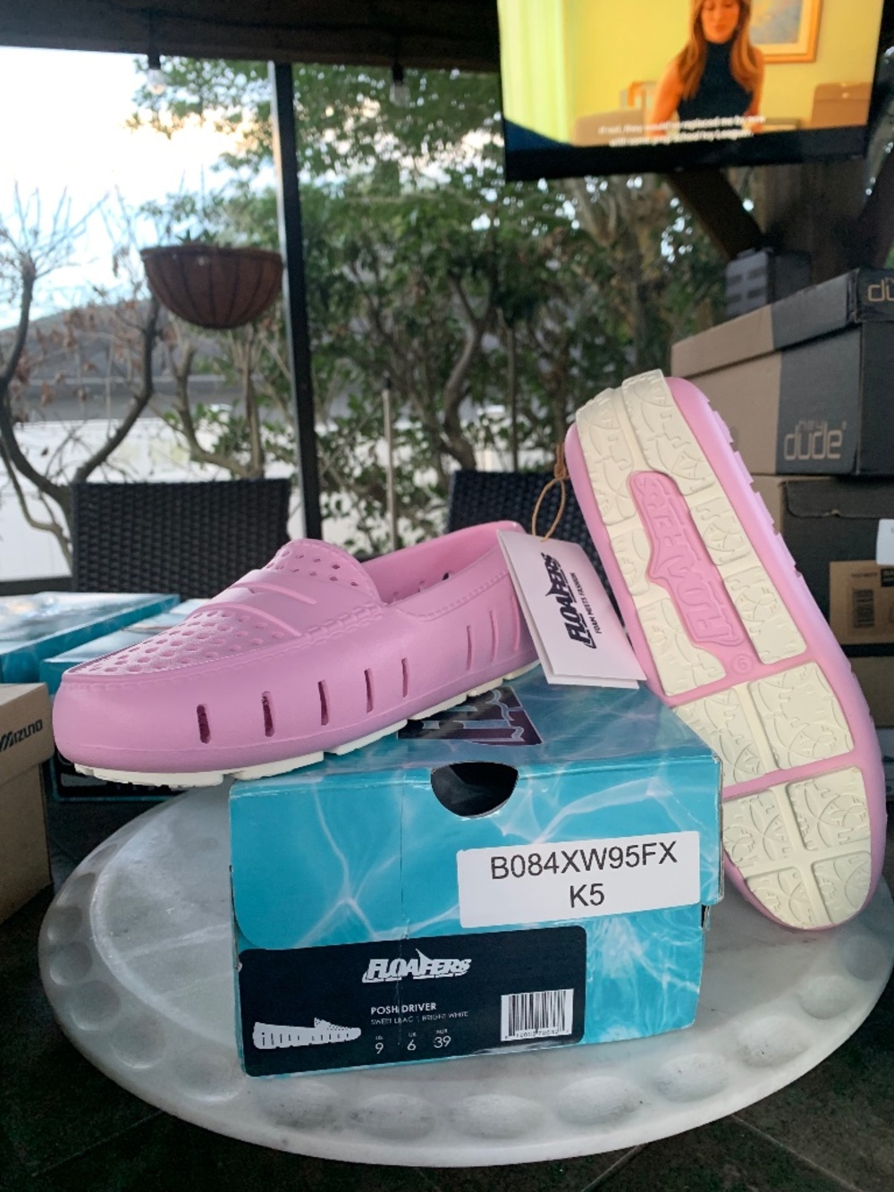 Floafers Posh Driver Women's Loafers Sweet Lilac Bright White Size 9 New w/ Box